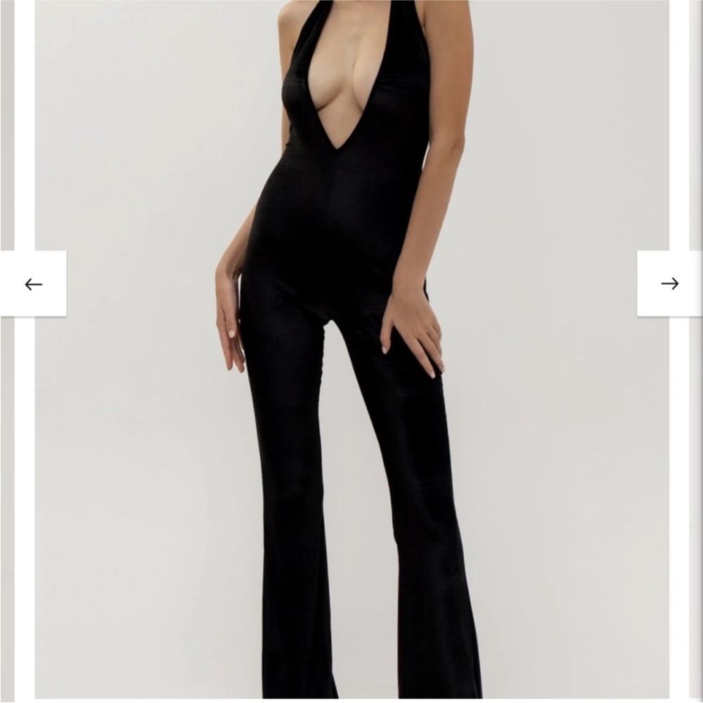 AMOR MIA Iman Midnight Velvet Jumpsuit